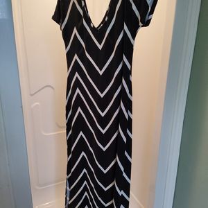 Jules and Leopold dress - small / petite - black and white striping
